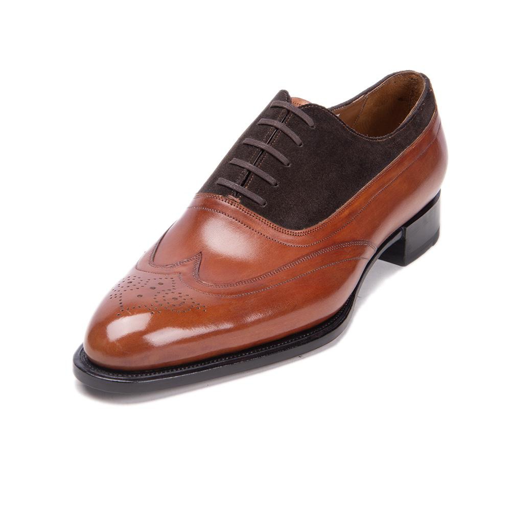 VCSHOES Mixed Color Leather Shoes Men's Oxford Dress Shoes Plus Size 47 48 Retro Vintage Shoes Loafers