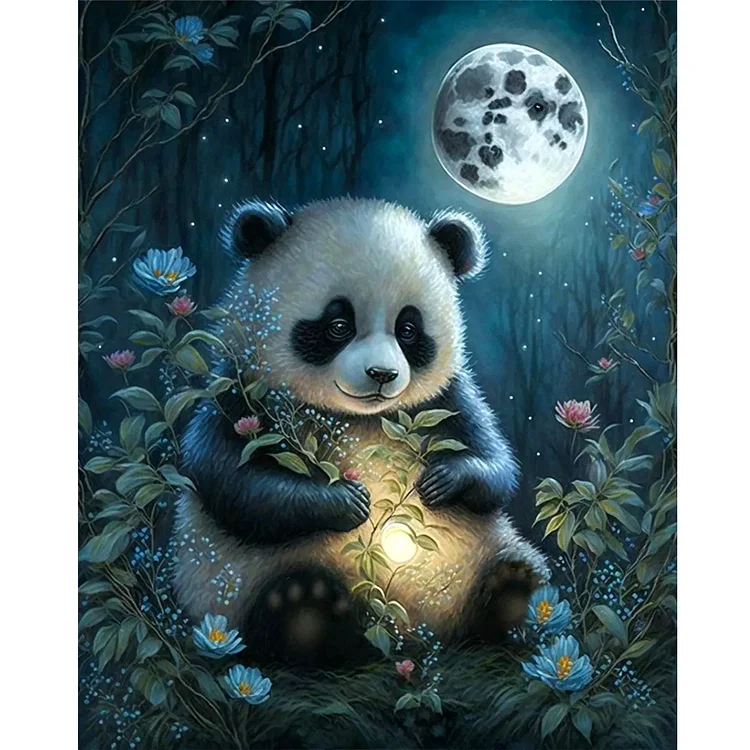Panda 40*50CM (Canvas) Full Round Drill Diamond Painting gbfke