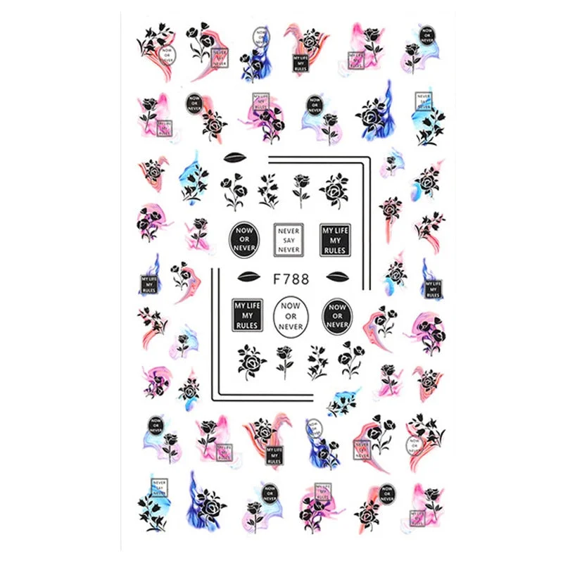 1pcs Autumn Winter Nail Sticker Robin Snow Birds Flower New Year Halloween Christmas 3D Decals Nail Art Design Decor Accessories-Nail Inspo