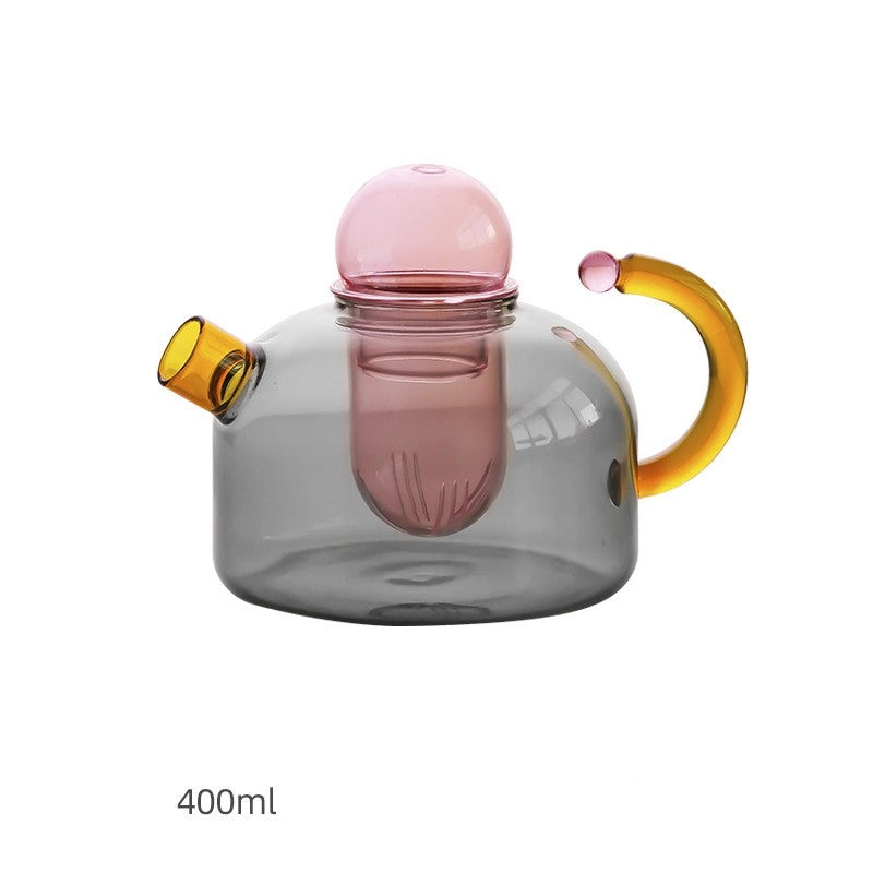 Casual Multicolor Glass Glass Teapot 1 Piece