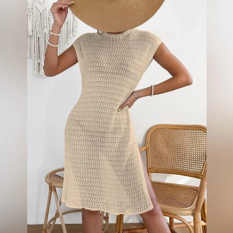 Athvotar Athvotar Beach Burqas Hollow Knit Bikini Dress Dress Women