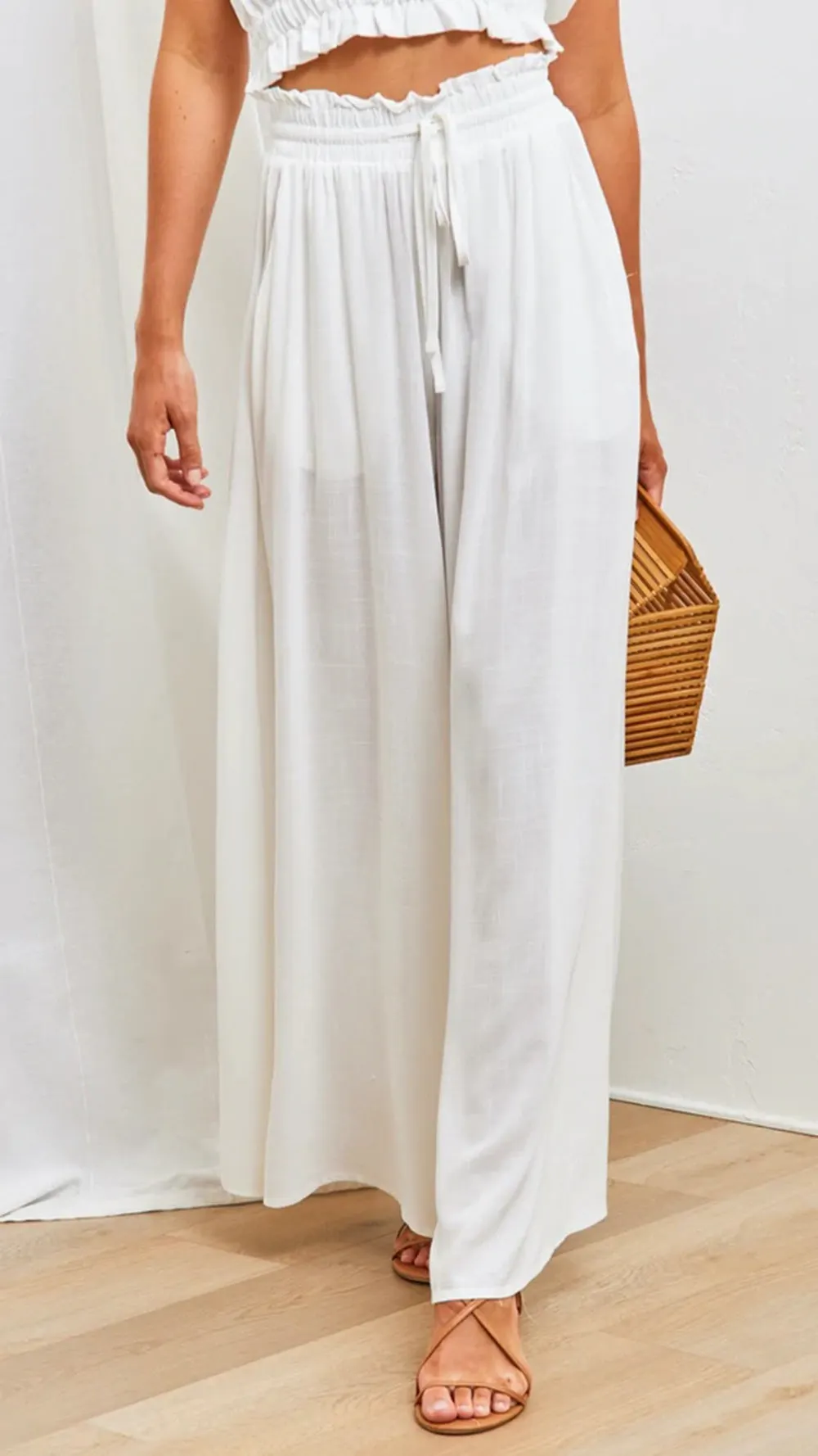 Brownm High Waist Wide Leg Loose Fashionable Women's Trousers