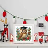 5D DIY Partial Special Shaped Drill Diamond Painting Christmas Owl 22.8x22.8cm