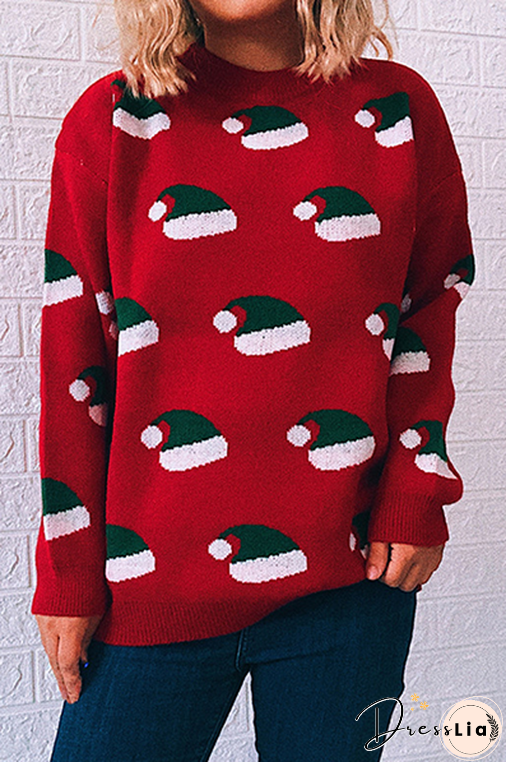 Casual Split Joint  Contrast O Neck Tops Sweater