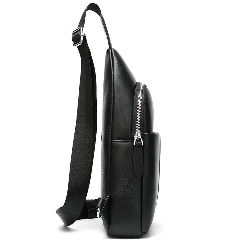 Men's Chest Bag Casual Fashion Shoulder Bag Leather Chest Bag