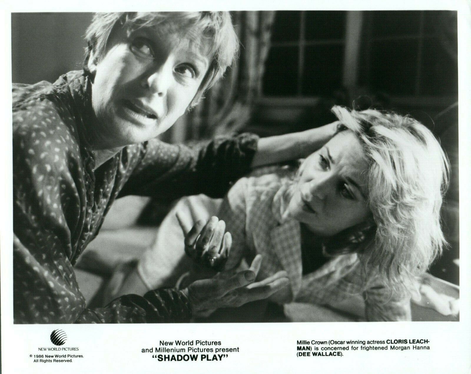 DEE WALLACE CLORIS LEACHMAN SHADOW PLAY Movie 1986 8x10 Promo Press Photo Poster painting