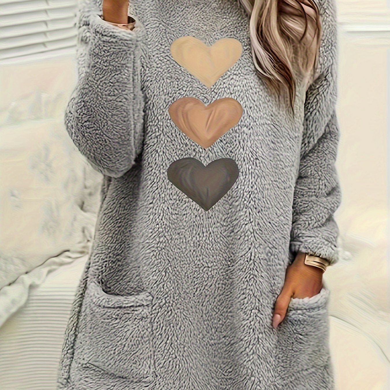 Cozy Sweatshirt Cozy Fleece-Lined Women's Long Sleeve Sweatshirt 