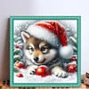 Christmas Dog-11CT Stamped Cross Stitch 40*40cm/15.75*15.75in