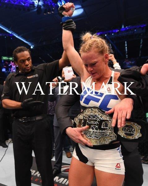 HOLLY HOLM w/ Belt MMA UFC Fighter 8 x 10 Glossy Photo Poster painting Poster