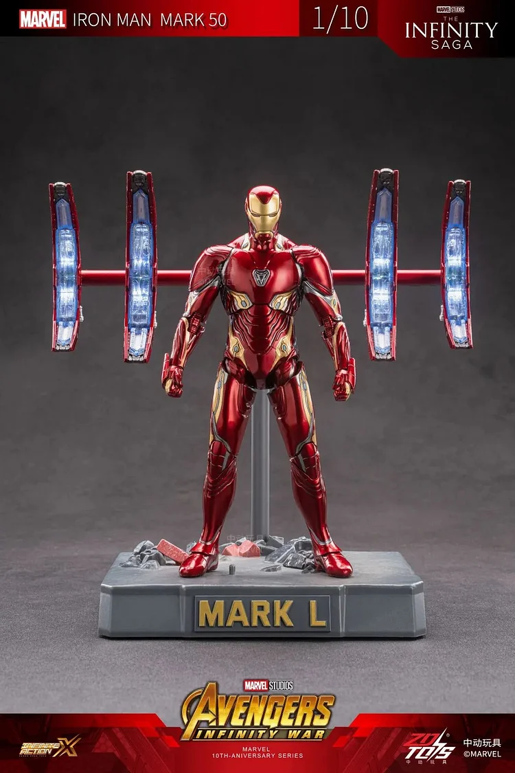 PRE-ORDER ZD TOYS MAVEL Avengers Infinity War IRON MAN MARK 50 1909-50 1/10 Scale Action Figure