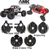 AMK 1/10 Capra Brass Counter Weight Axle Housing Black Coating for Axial Capra RC Crawler 1/10 SCX10 III Capra Unlimited Trail Buggy UTB10 RTR 1.9 4WS Upgrade Part (E- 3-in-1 Capra Brass Part)