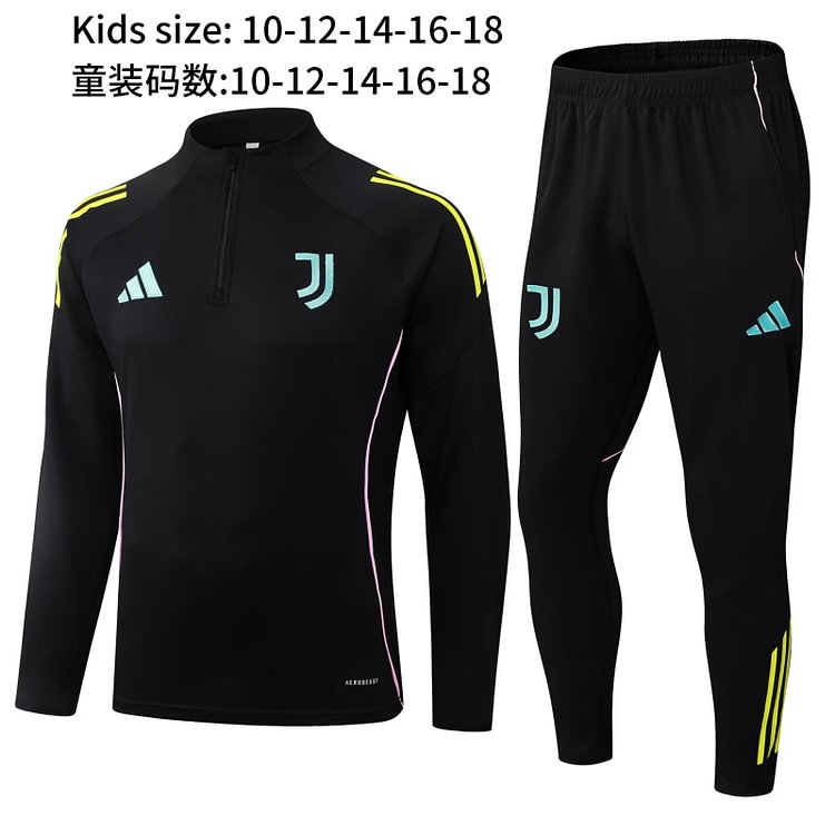 2025-26 Juventus Black Jersey Set - Children's Version