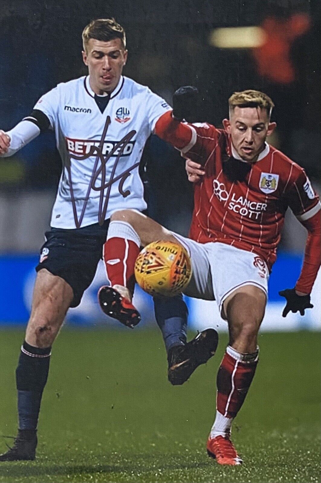 Josh Vela Genuine Hand Signed 6X4 Bolton Wanderers Photo Poster painting