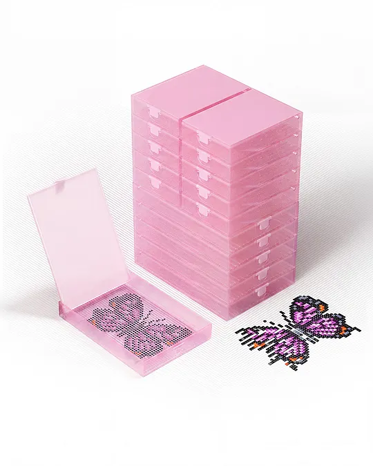 Cateared Trabricks Galaxy Series, Stackable Diamond Art Trays with