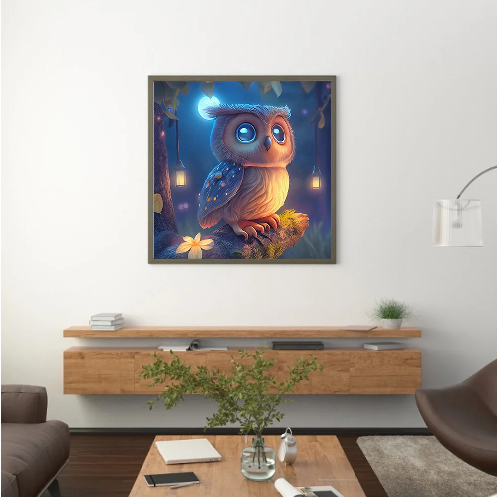 Diamond Painting - Full Round Drill - Owl(Canvas|30*30cm)