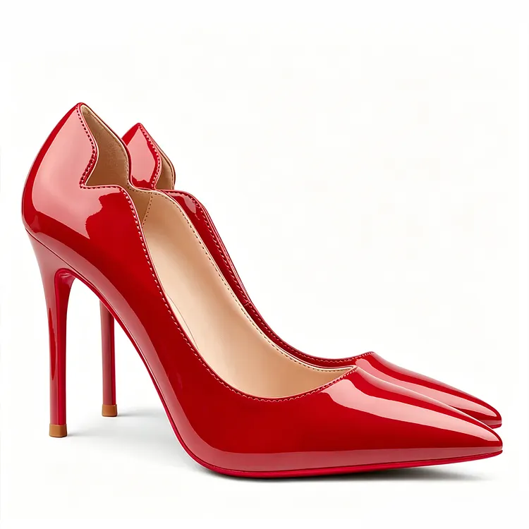 100mm Women's High Heels for Party Wedding Patent Red Bottom Pumps VOCOSI VOCOSI
