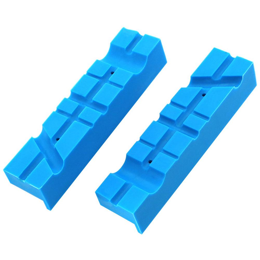 

2pcs Magnetic Bench Vice Jaw Pad Multi-groove Mill Cutter Vise Holder Grips, 501 Original