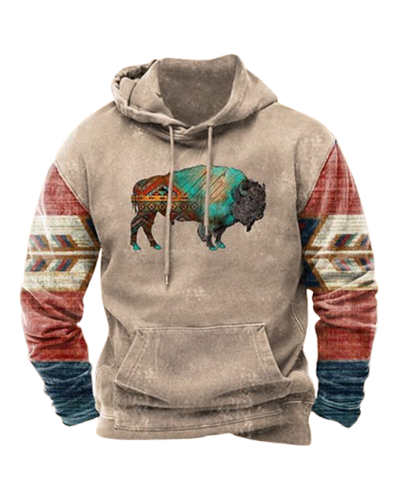 Men's Southwest Yellowstone Ethnic Patterns Hooded
