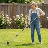 2 in 1 Garden Hoe with Tiller Cultivator Rake Lightweight Hoes Weeding Rake with Long Handle for Fast Grass Removal Cultivating Loosen Soil