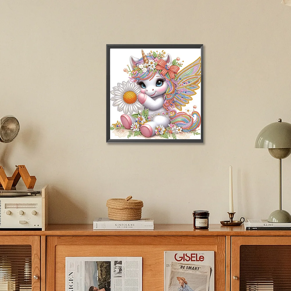 Diamond Painting - Partial Special Shaped Drill - Unicorn(Canvas|30*30cm)