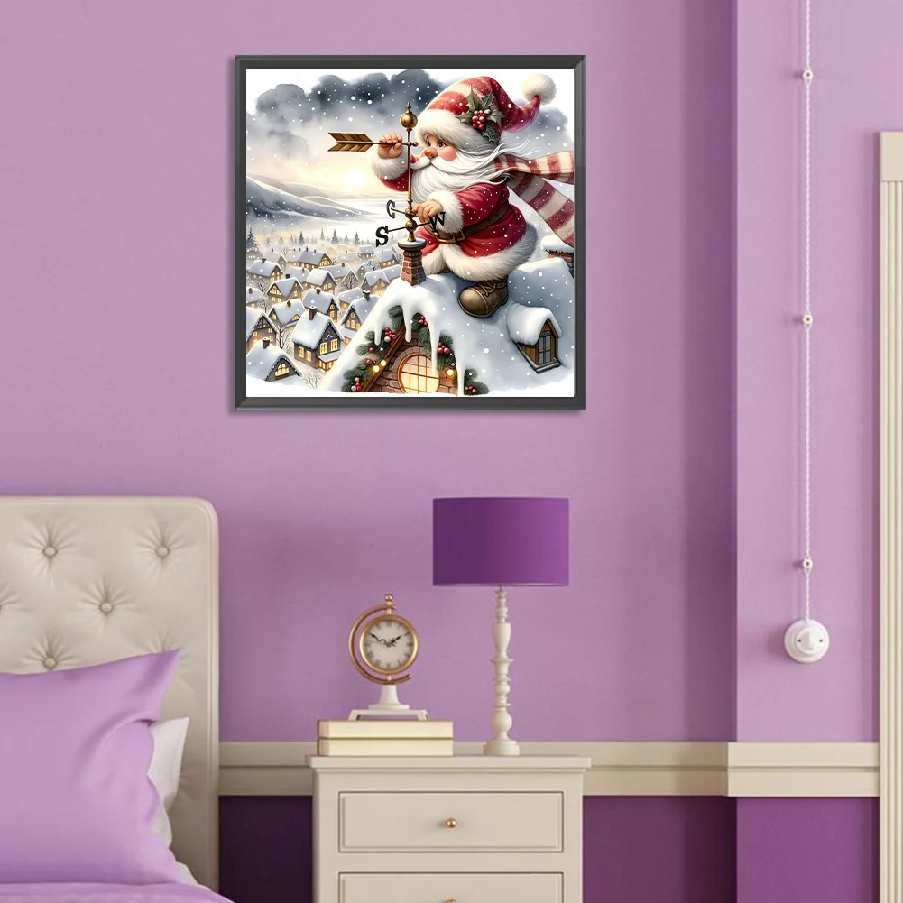 Diamond Painting - Full Round Drill - Christmas Gnome(Canvas|30*30cm)