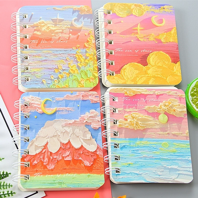 A7 Flip Coil Notebook Student Small Pocket Mini Portable Office Notepad Random 1 Piece