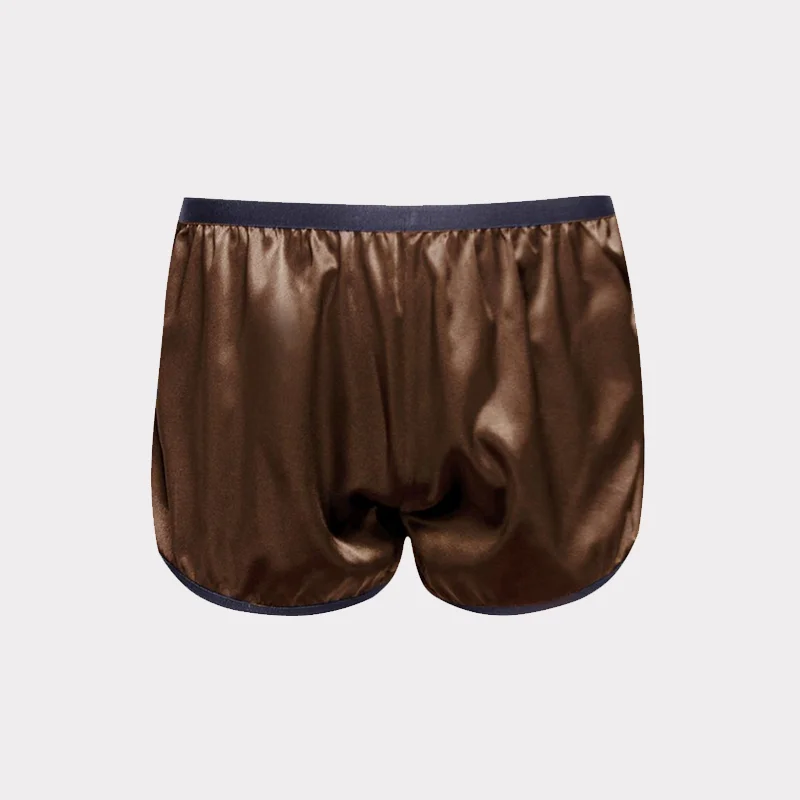 Hommes Pyjama Bas Nuit Pyjama Satin Faux Soie Taille Élastique Slip