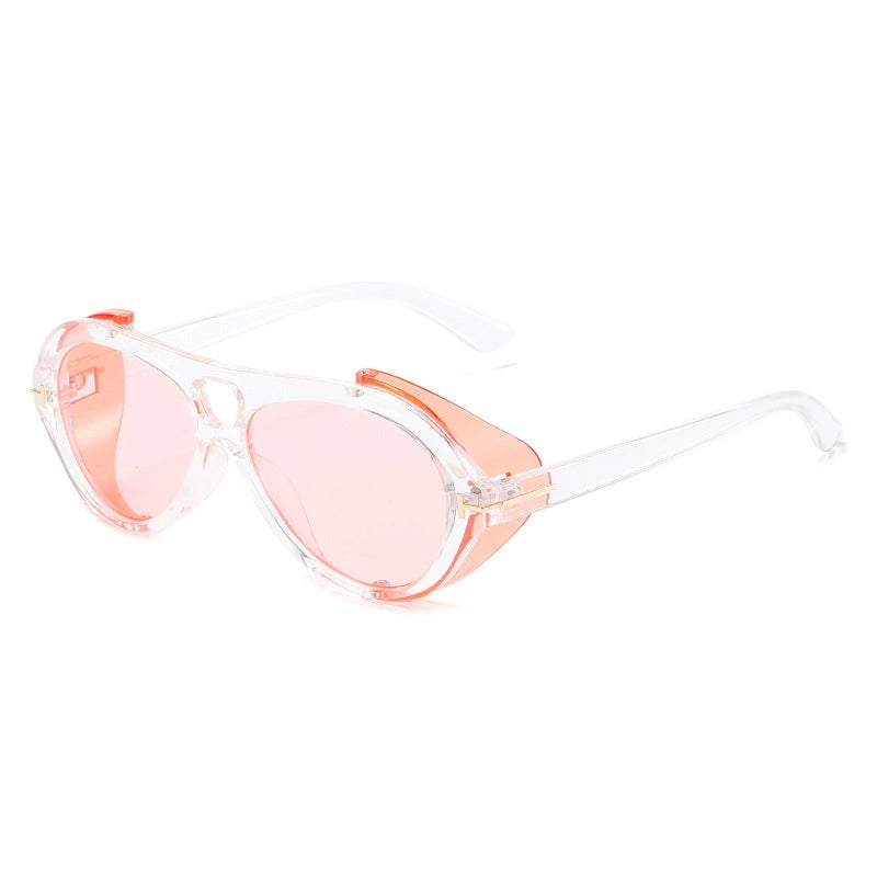Casual Minimalist Color Block Solid Color Pc Round Frame Full Frame Women’s Sunglasses