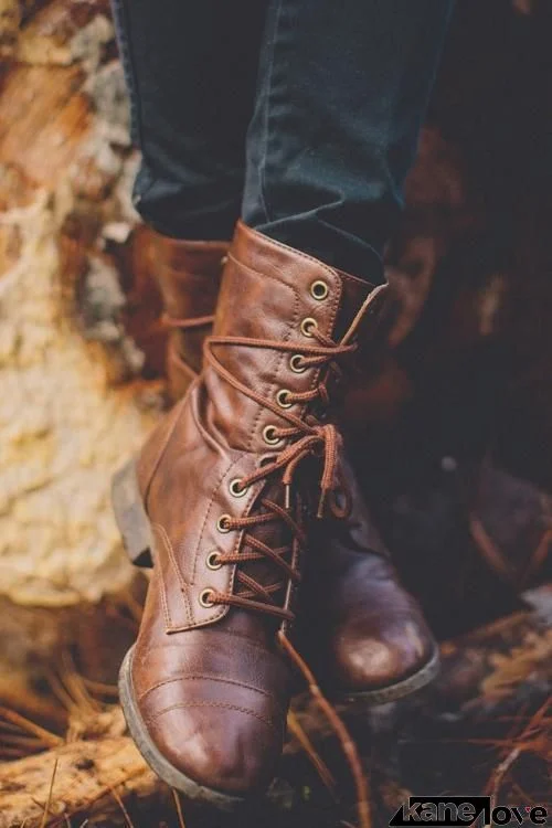 Lace Up Vintage Boots