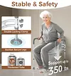 Soundfuse Toilet Safety Rails for Seniors, Adjustable Toilet Handles for Elderly and Disabled, Foldable Handicap Toilet Safety Frame Fit Any Toilets (350 LB)