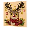(20x20cm)Reindeer Portrait Pearl Painting Art Kits With Inner Frame Pearl Gem Paintings Picture Arts Craft for Adults Beginners Home Wall Decor