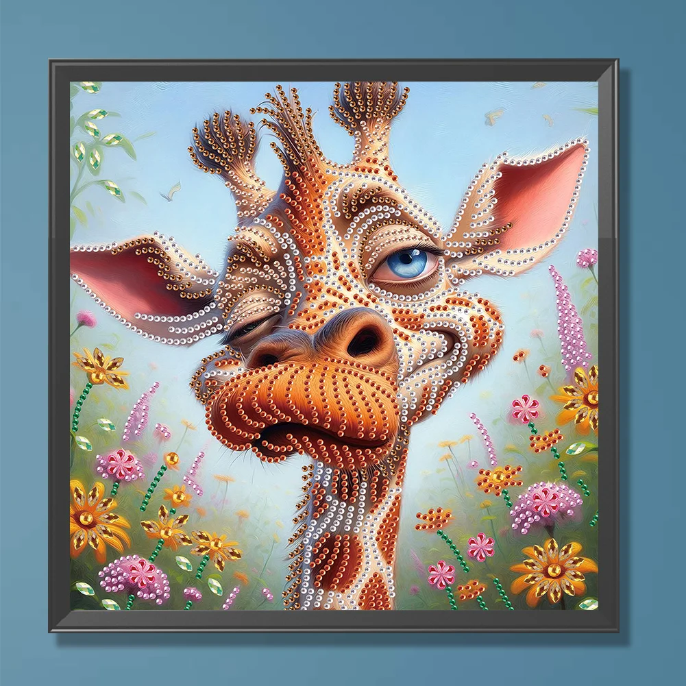 Diamond Painting - Partial Special Shaped Drill - Giraffe(Canvas|30*30cm)
