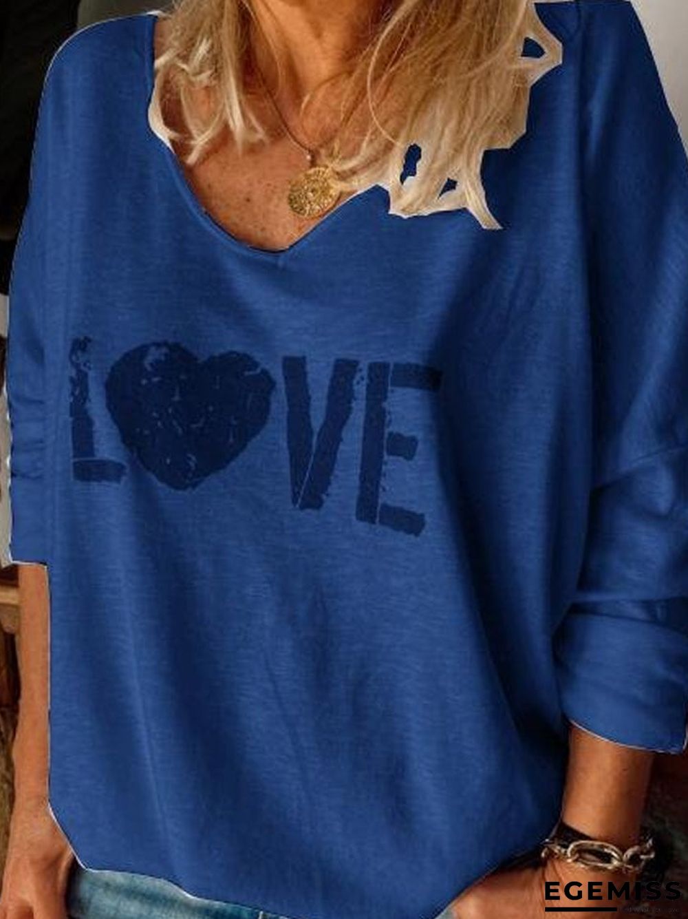 European and American autumn printed women's T-shirt | EGEMISS