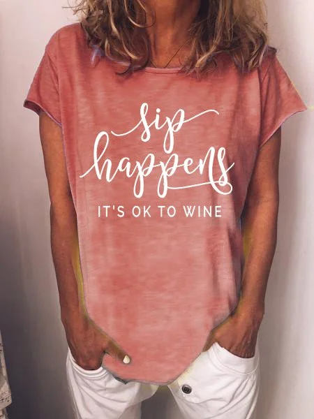 Bestdealfriday Sip Happens Its Ok To Wine Sweatshirt
