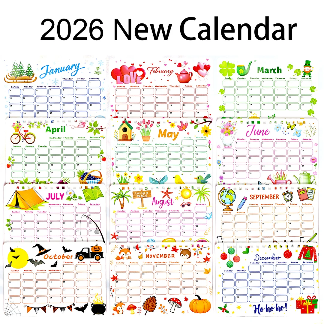 5D/DIY Calendar Crystal Painting Desk Calendars Kit Home Decorations (Frog)