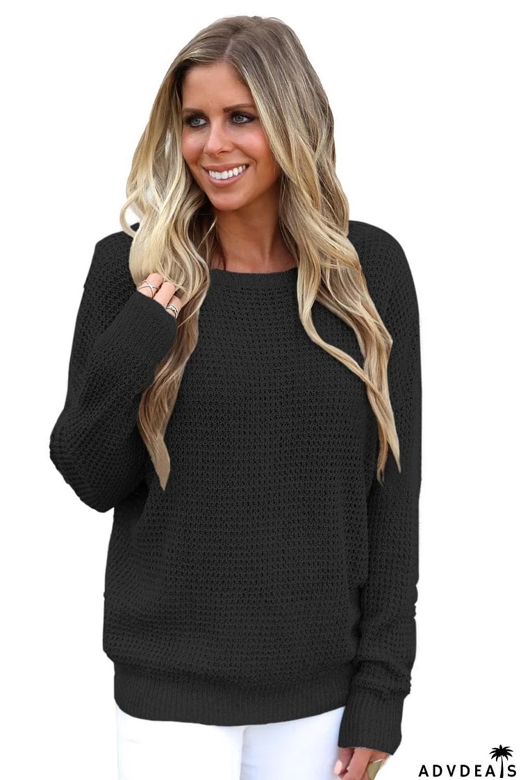 Cross Back Hollow-out Sweater