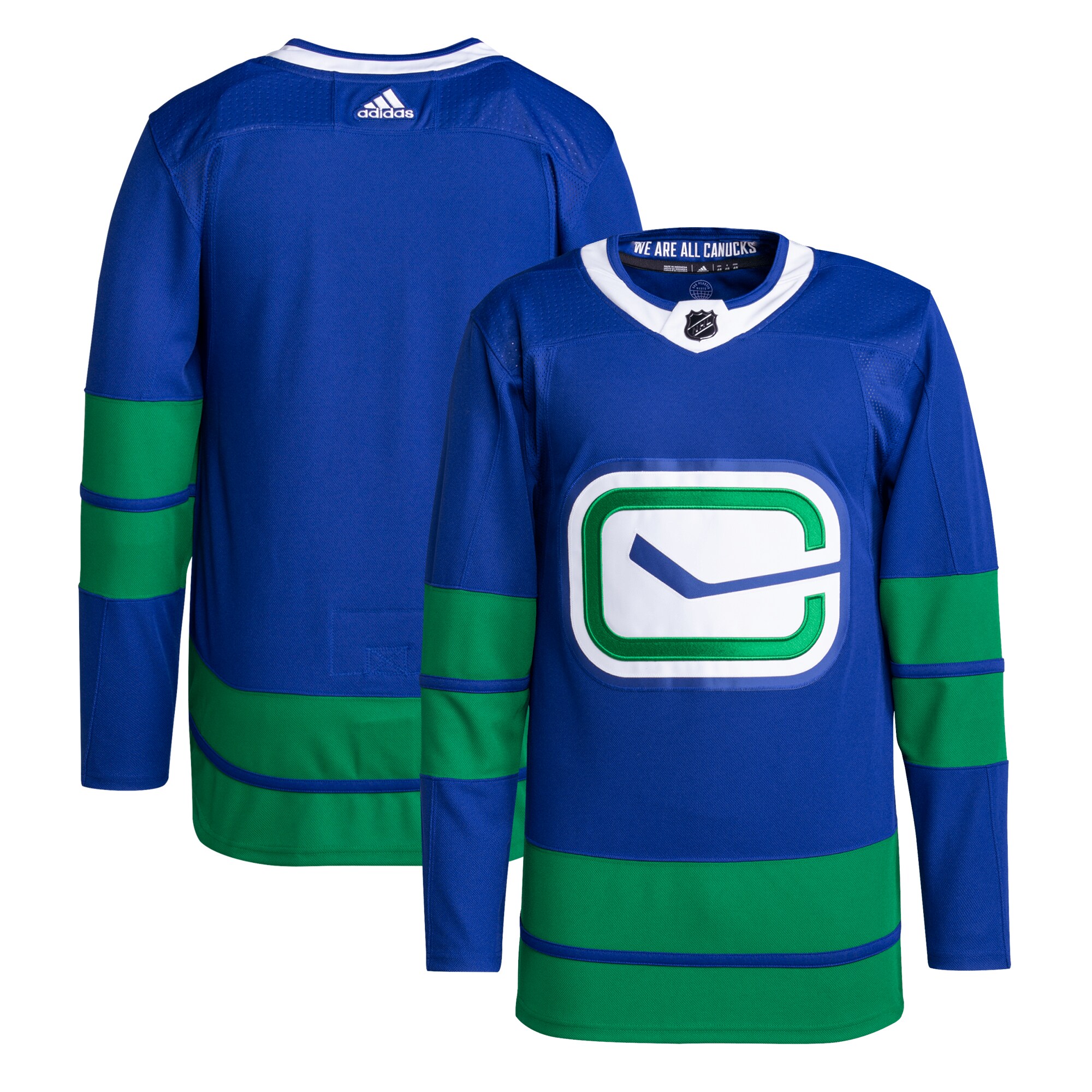 Vancouver Canucks  Men&rsquo;s Alternate Primegreen  Blank Jersey &ndash; Blue mysite