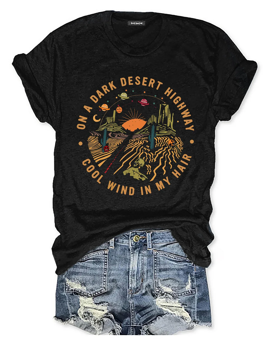 On A Dark Desert Highway T-Shirt