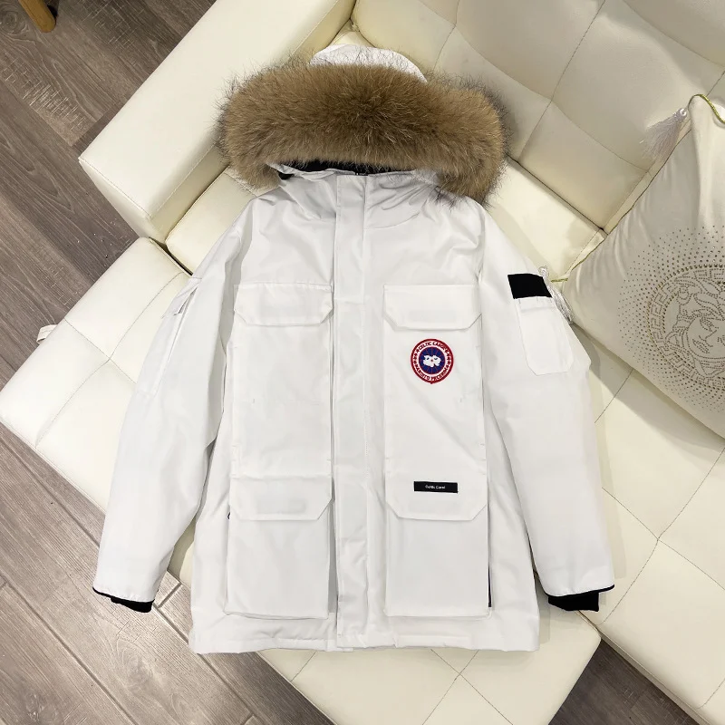 PASUXI Best Selling Men's Down Winter Plus Size Jacket Thicken Hooded Long Parkas Coat Canada Style Men's Down Coat