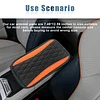 Car Center Console Cover, Universal Leather Waterproof Armrest Seat Box Cover Protector, Comfortable Car Decor Accessories Fit for Most Cars, Vehicles, SUVs-Orange