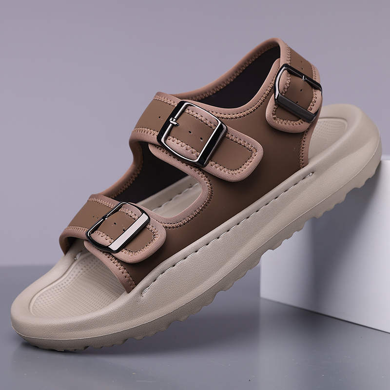 Arkget Shoes | Men's Leather Adjustable Buckles Light Summer Sandals