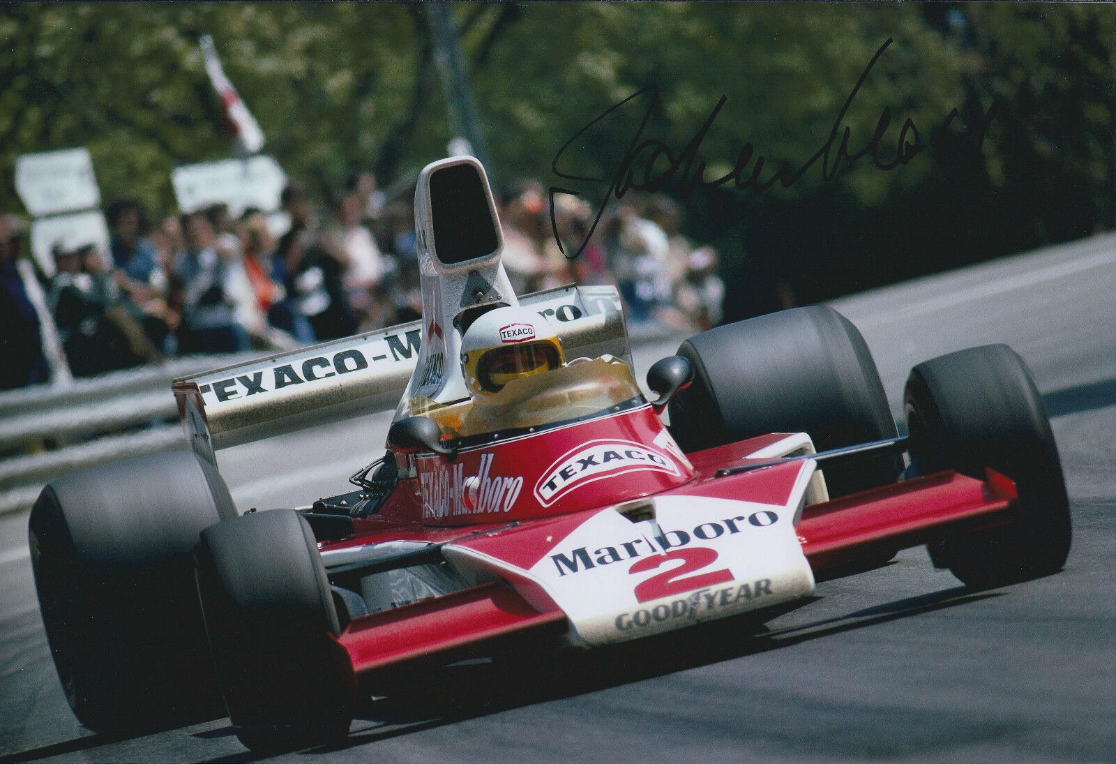 Jochen MASS SIGNED Photo Poster painting Autograph AFTAL COA Texaco Marlboro F1 Grand Prix RARE