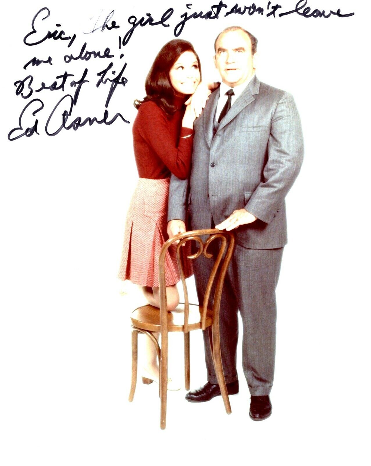 TO ERIC - Ed Asner Signed Autographed Mary Tyler Moore Show 8x10 Photo Poster painting Died 2021