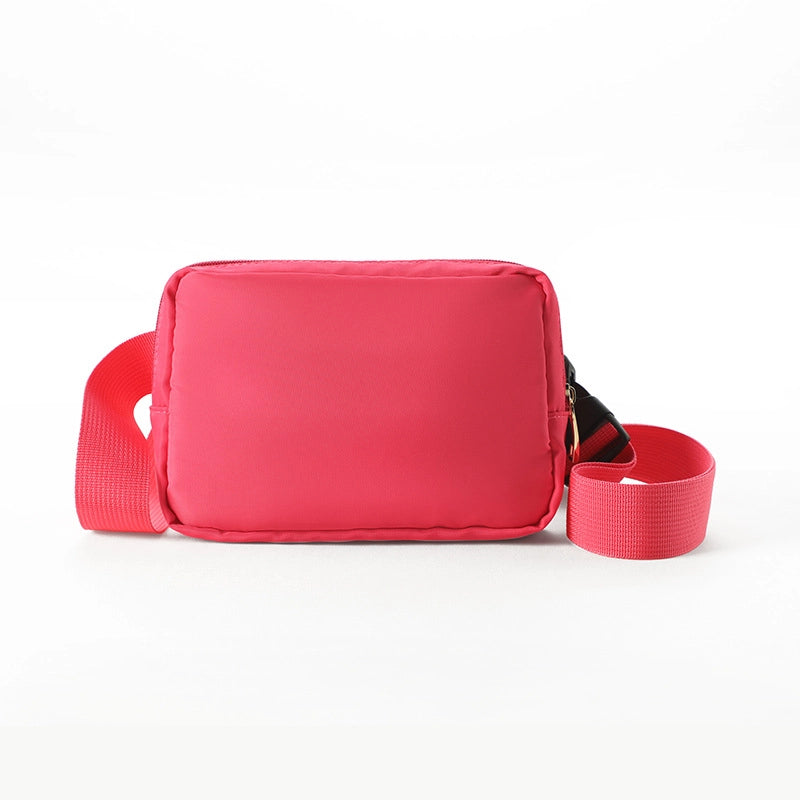 Unisex Basic Solid Color Nylon Waist Bags