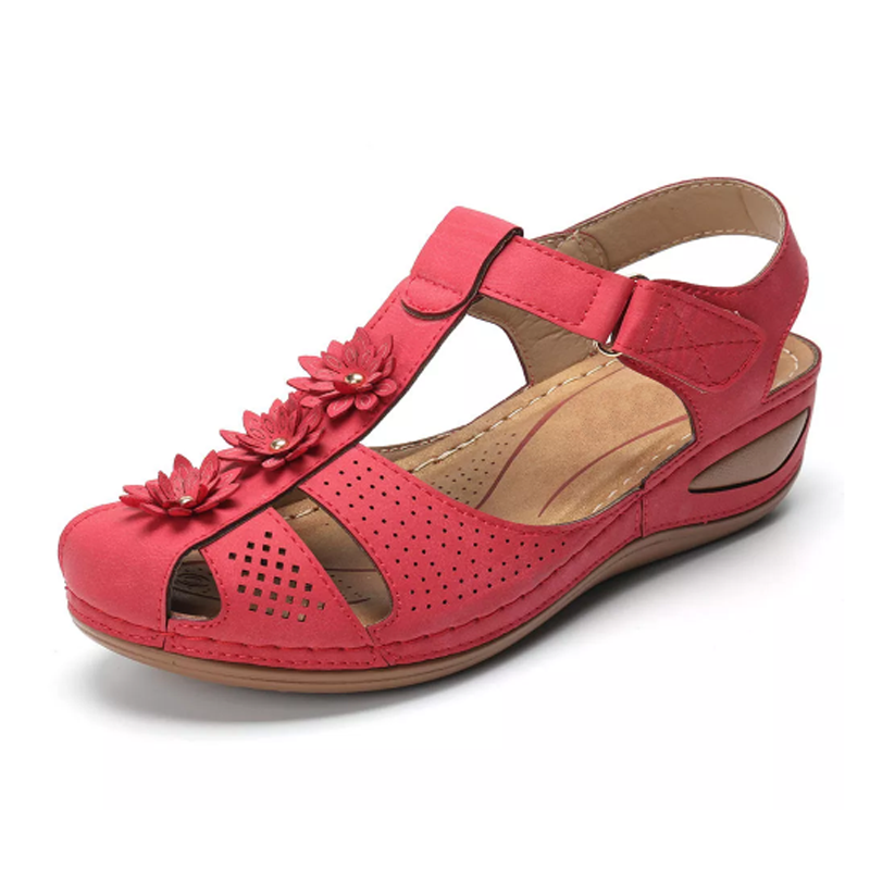 Flower Comfy Wedge Sandals