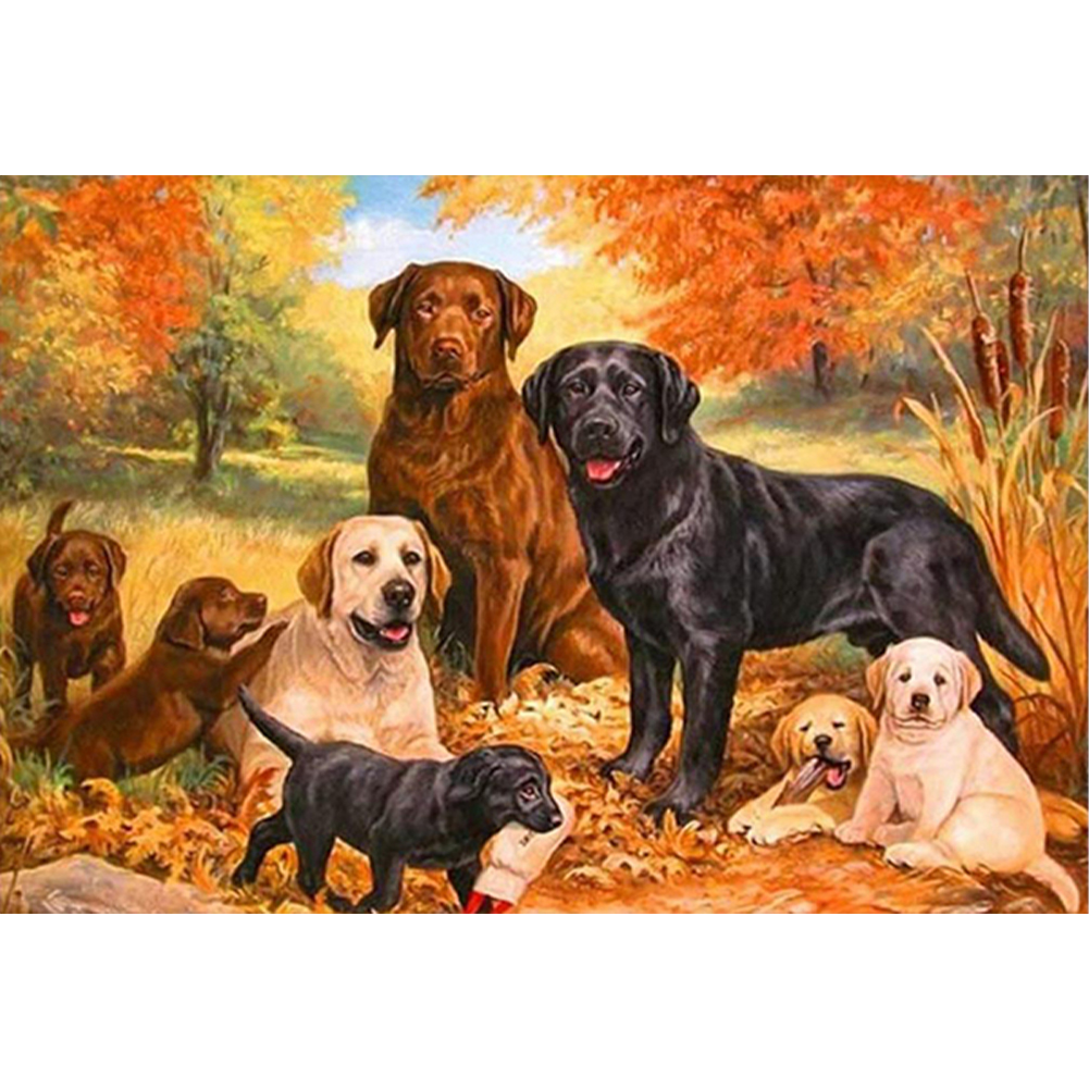 

Dog Forest Party - Round Drill Diamond Painting - 50*40CM, 501 Original