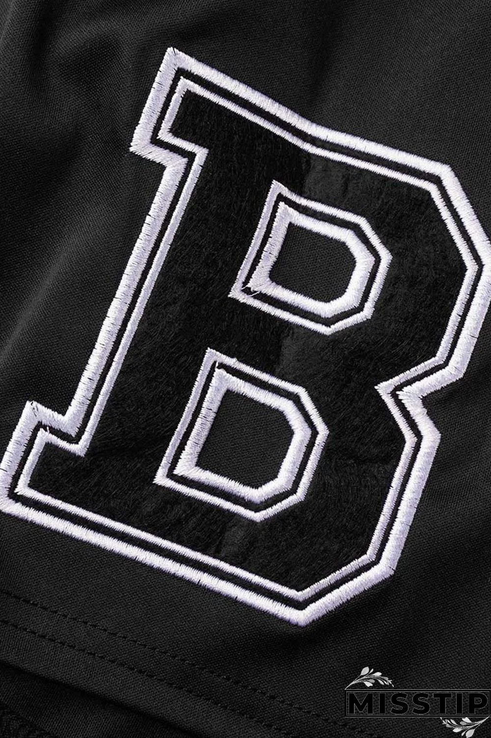 Black Casual Letter Print Patchwork V Neck Short Sleeve Two Pieces