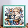 Sewing Machine Gnome-18CT Stamped Cross Stitch 30*30cm/11.81*11.81in