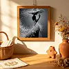 Pearl Lady Silhouette 5D DIY Diamond Art Painting Kit Partial Drill 30x30cm