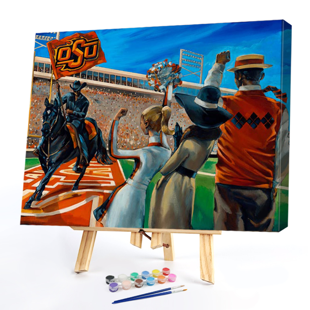 

50*40CM - Paint By Numbers - Outdoor People Exercising, 501 Original